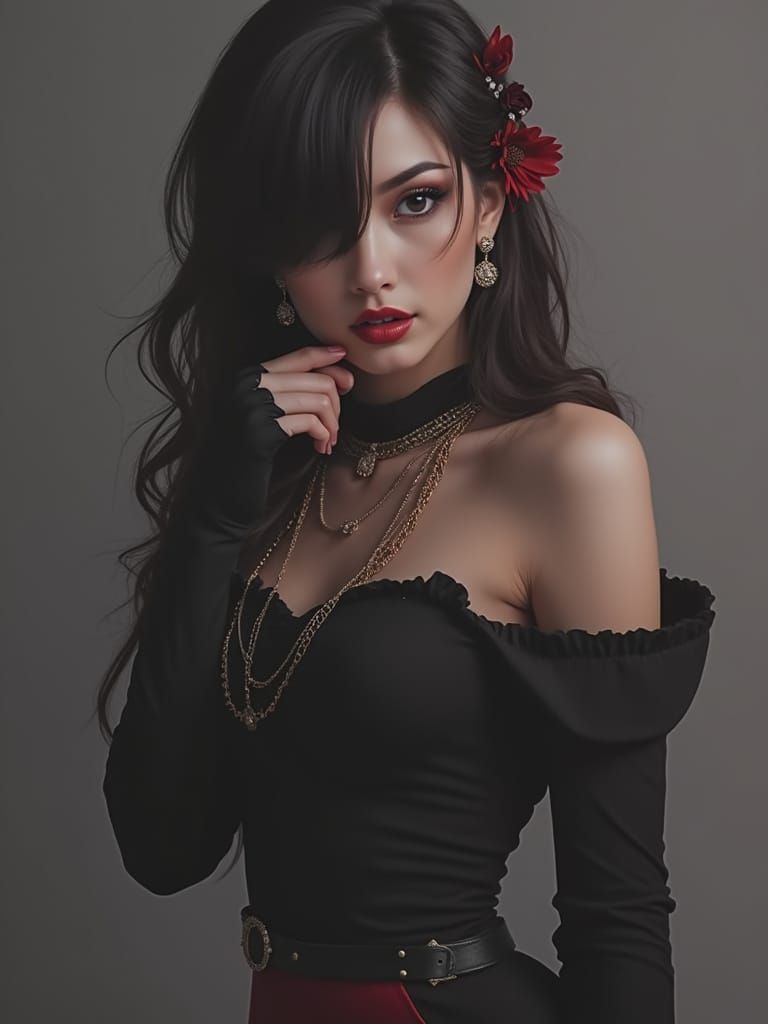 Ethereal Supermodel in Dramatic Lighting