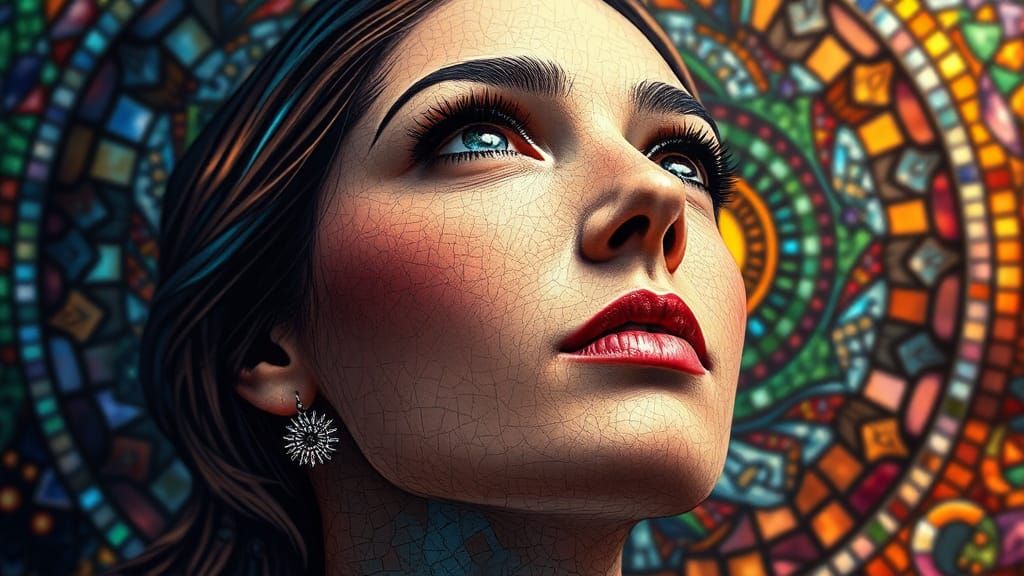 Mosaic Woman: Life Cycles in Stained Glass