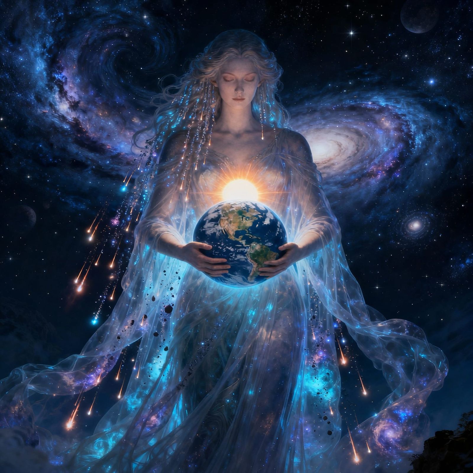 Cosmic Goddess Nyx Shields Earth from Solar Flare
