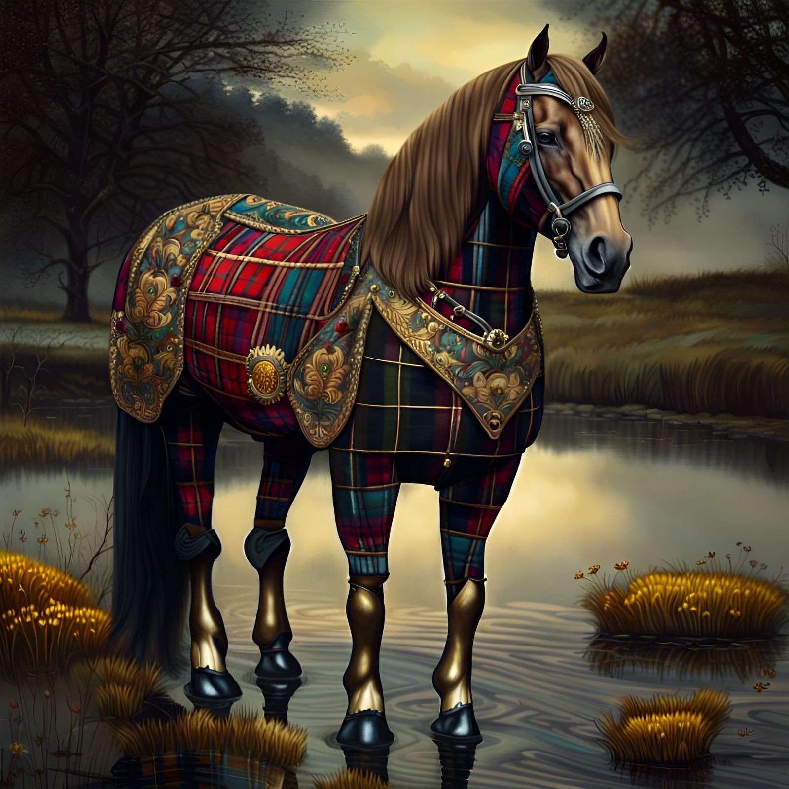 Requested Cyldesdale Horse (sorry lost the AI Artist name), ...
