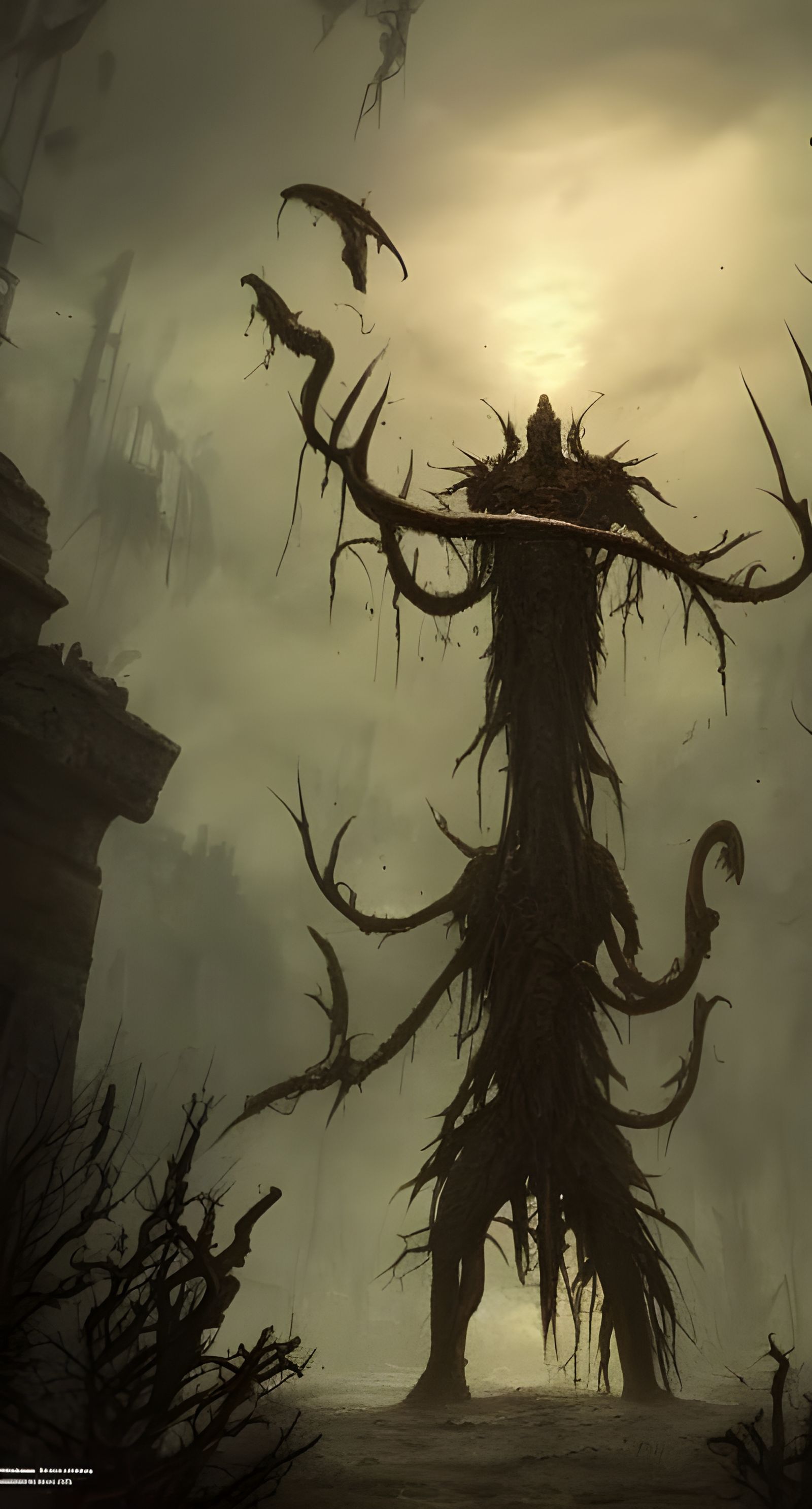 Dark Post-Apocalyptic World Ruined by Elder God