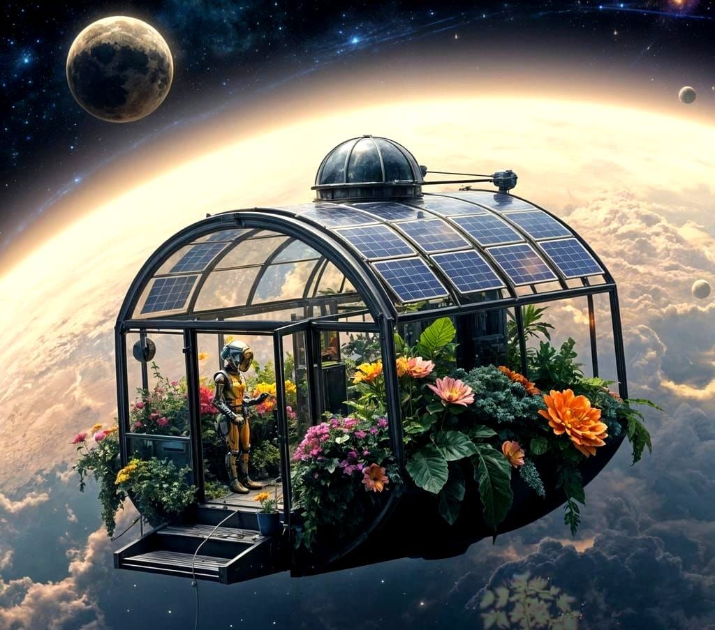 Floating Solarpunk Greenhouse