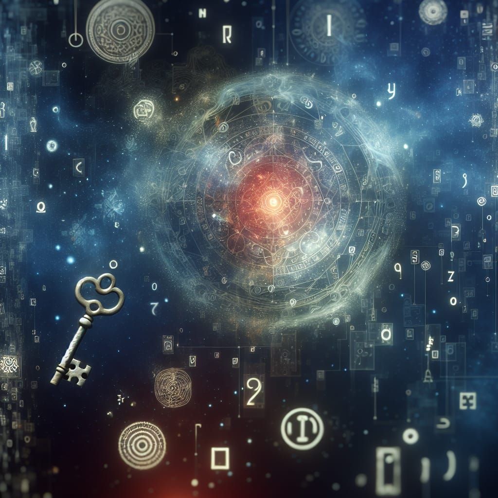 Cryptic Symbols Float in Ethereal Void