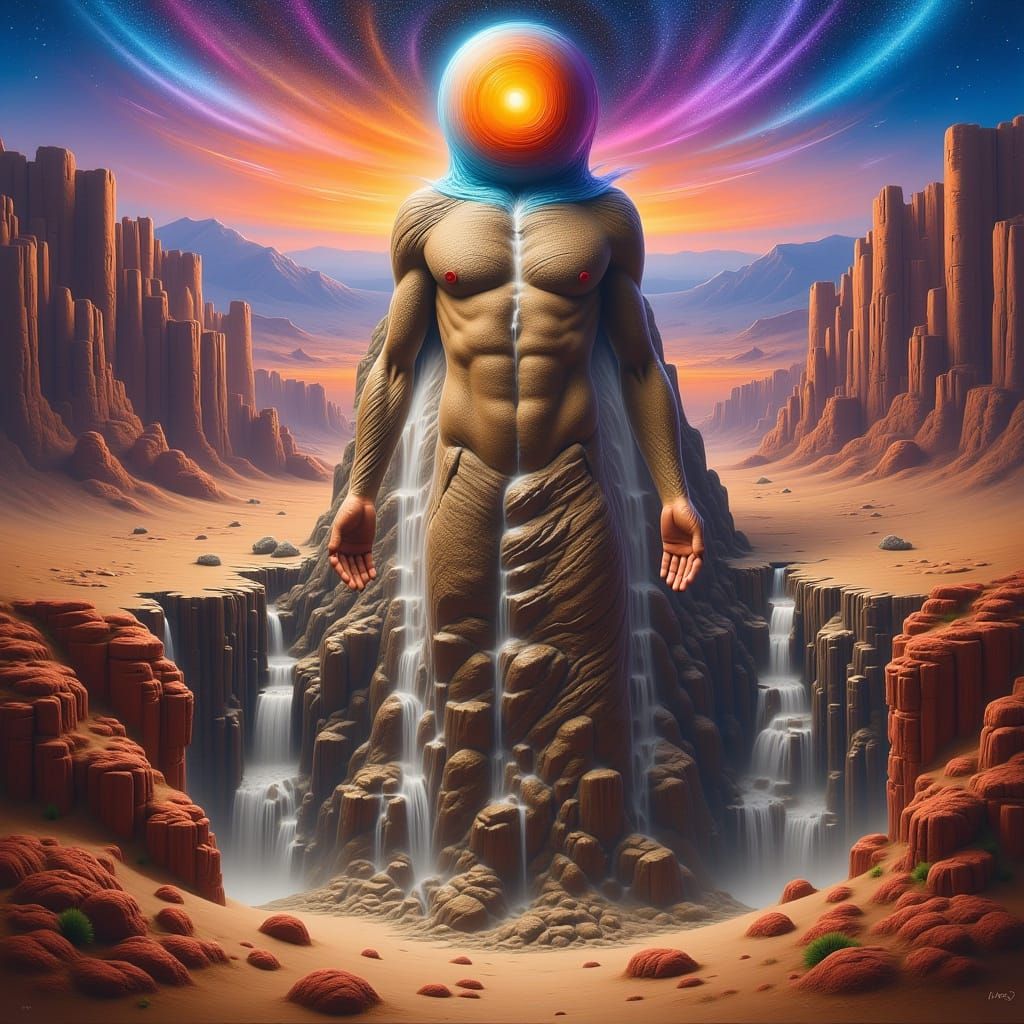 Surreal Human Body Made of Geographic Wonders