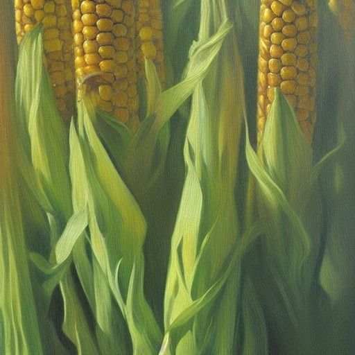 Fractal Corn in Oil Painting Style