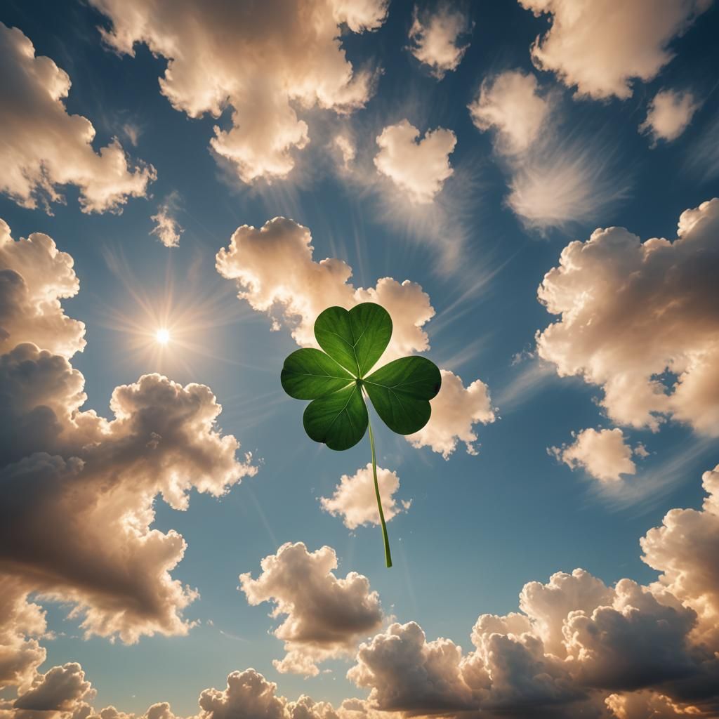 Magical Realism: Cloud Clover in Golden Sunlight