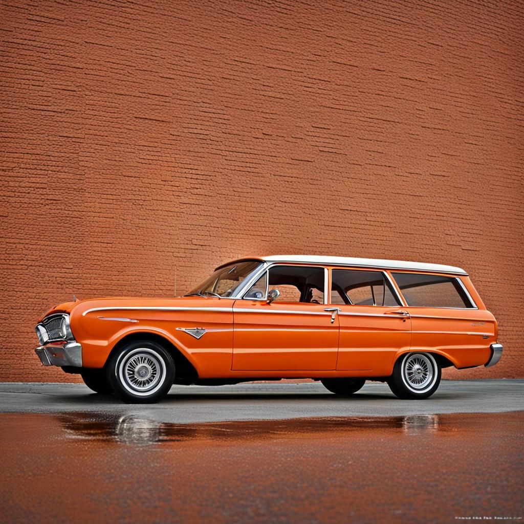 1963 Ford Falcon Wagon Portrait, Professional Auto Photograp...