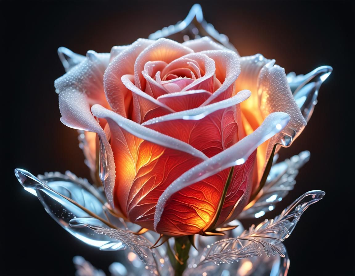 Frosted rose