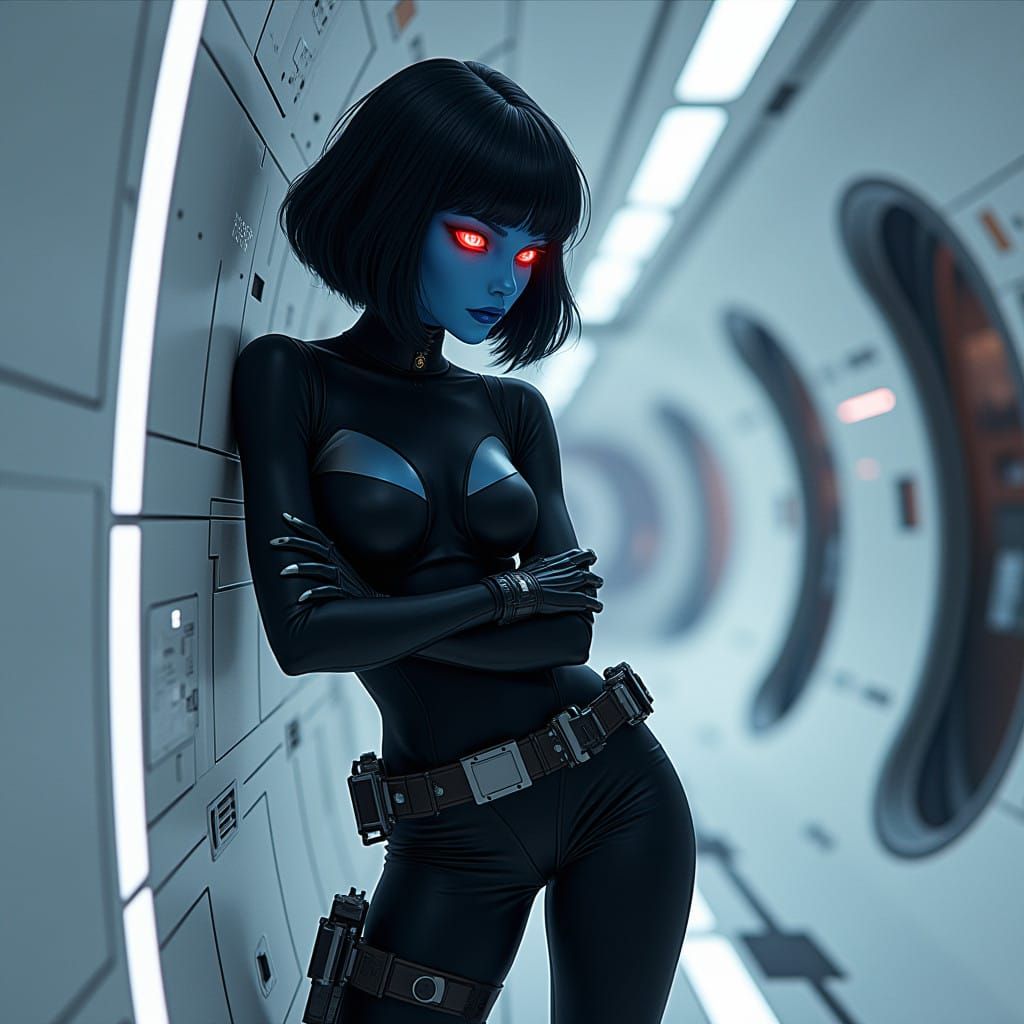 Mysterious Alien Woman in Star Wars Space Ship