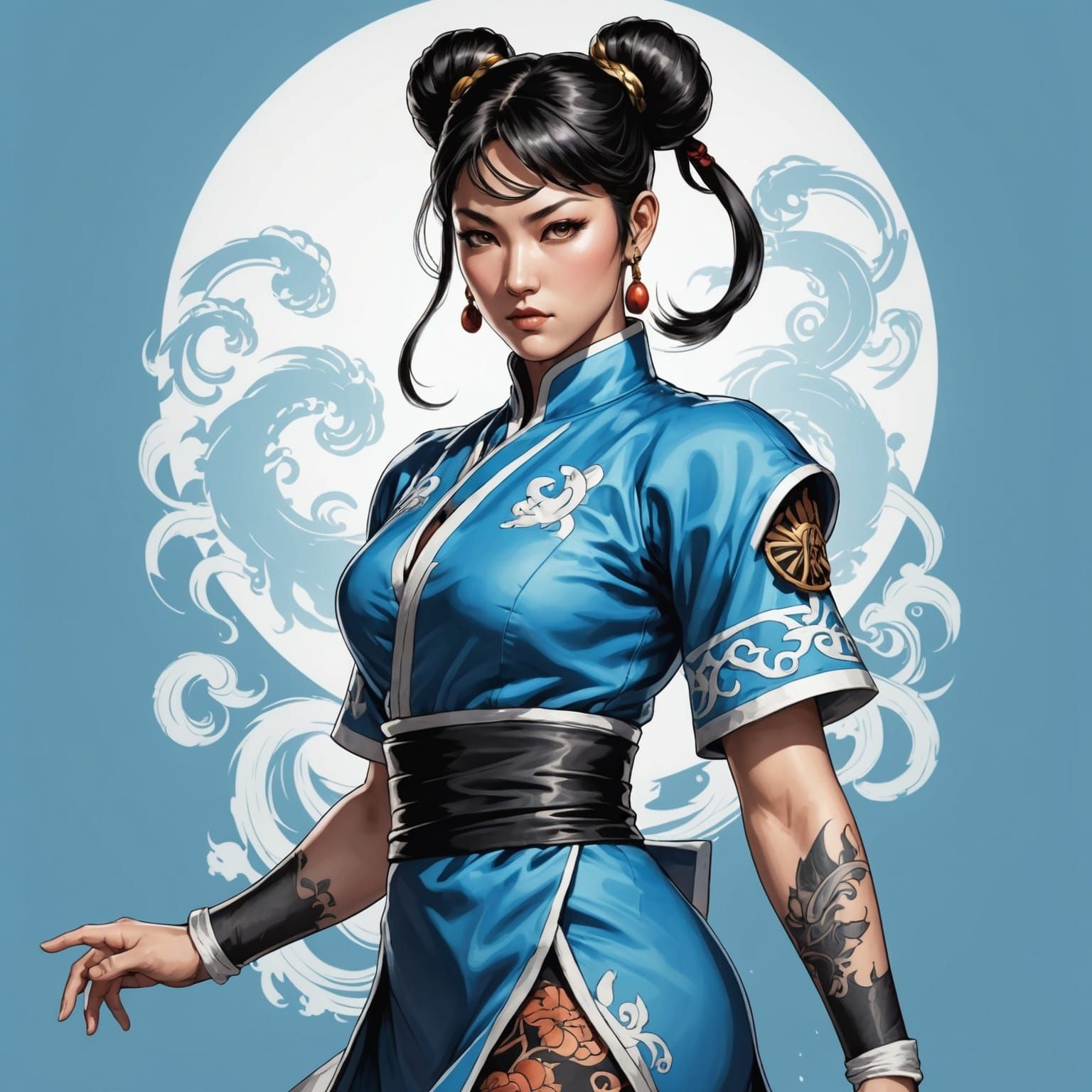 Chun Li in Traditional Dress with Sinister Beauty