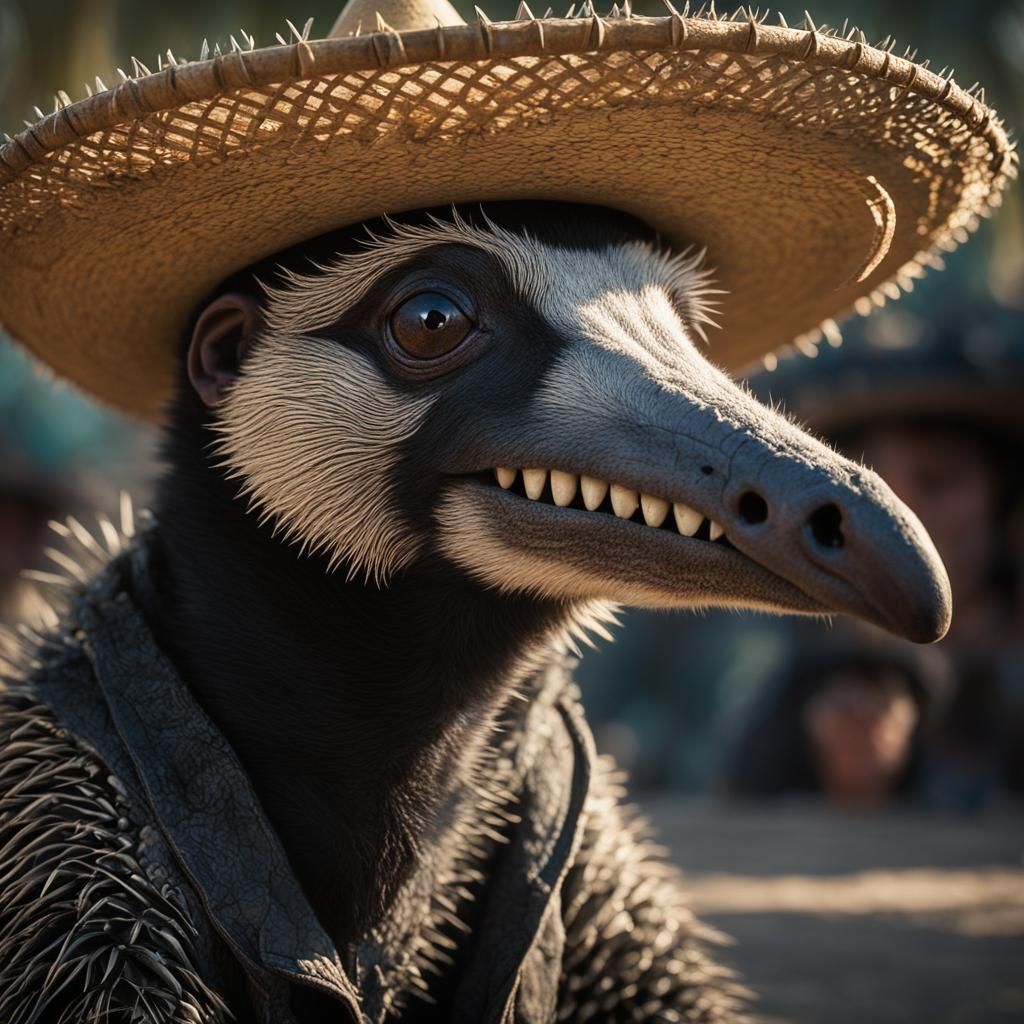 Anthony the Spiny Anteater is look really cool dude with his New Mexican Day of the Dead Sombrero but its get stuck at.....