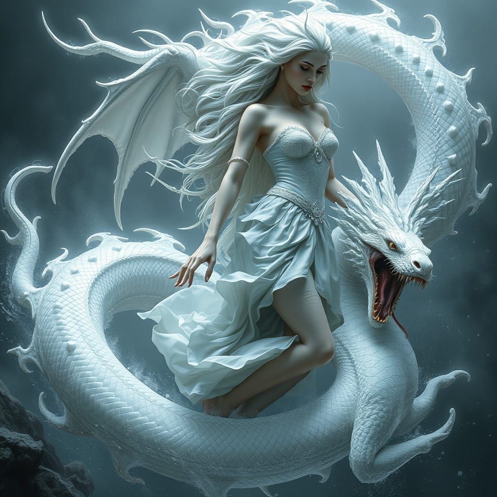 Surreal Mythical Creature Reveals Fierce Beauty in Opulent F...