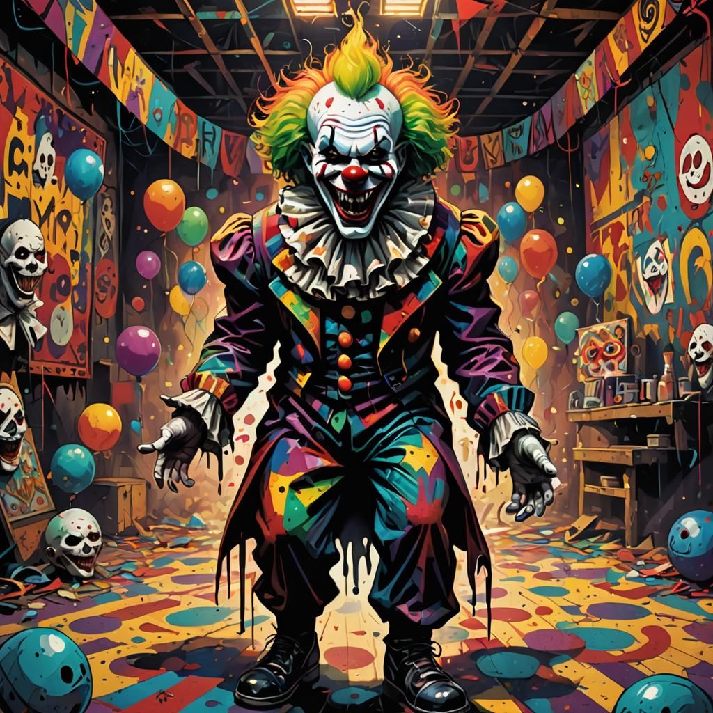 Art the Clown in Psychedelic Circus Nightmare