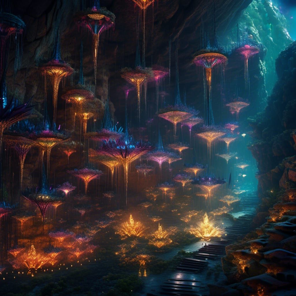 Glittering Faery Realm Descent: Luminescent Fairies in Matte...