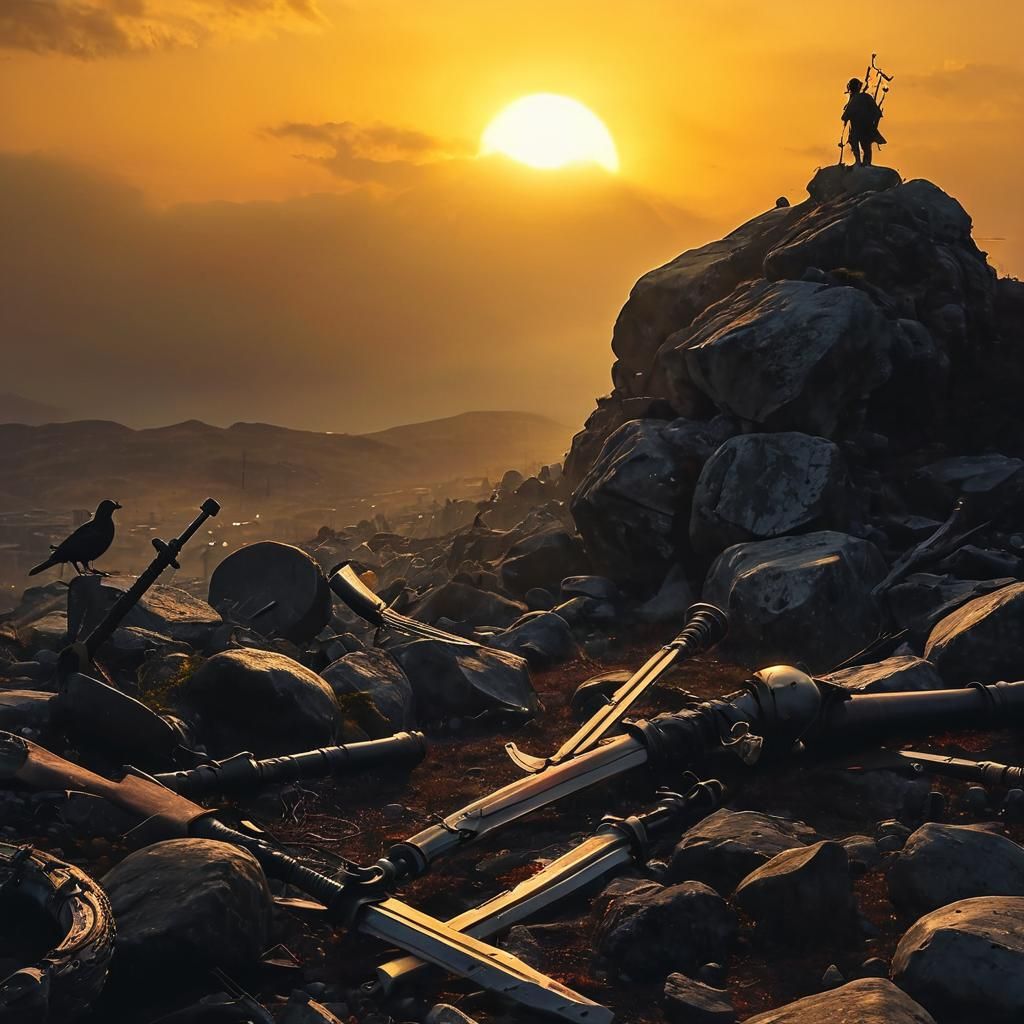 Desolate Battlefield Honors with Bagpiper