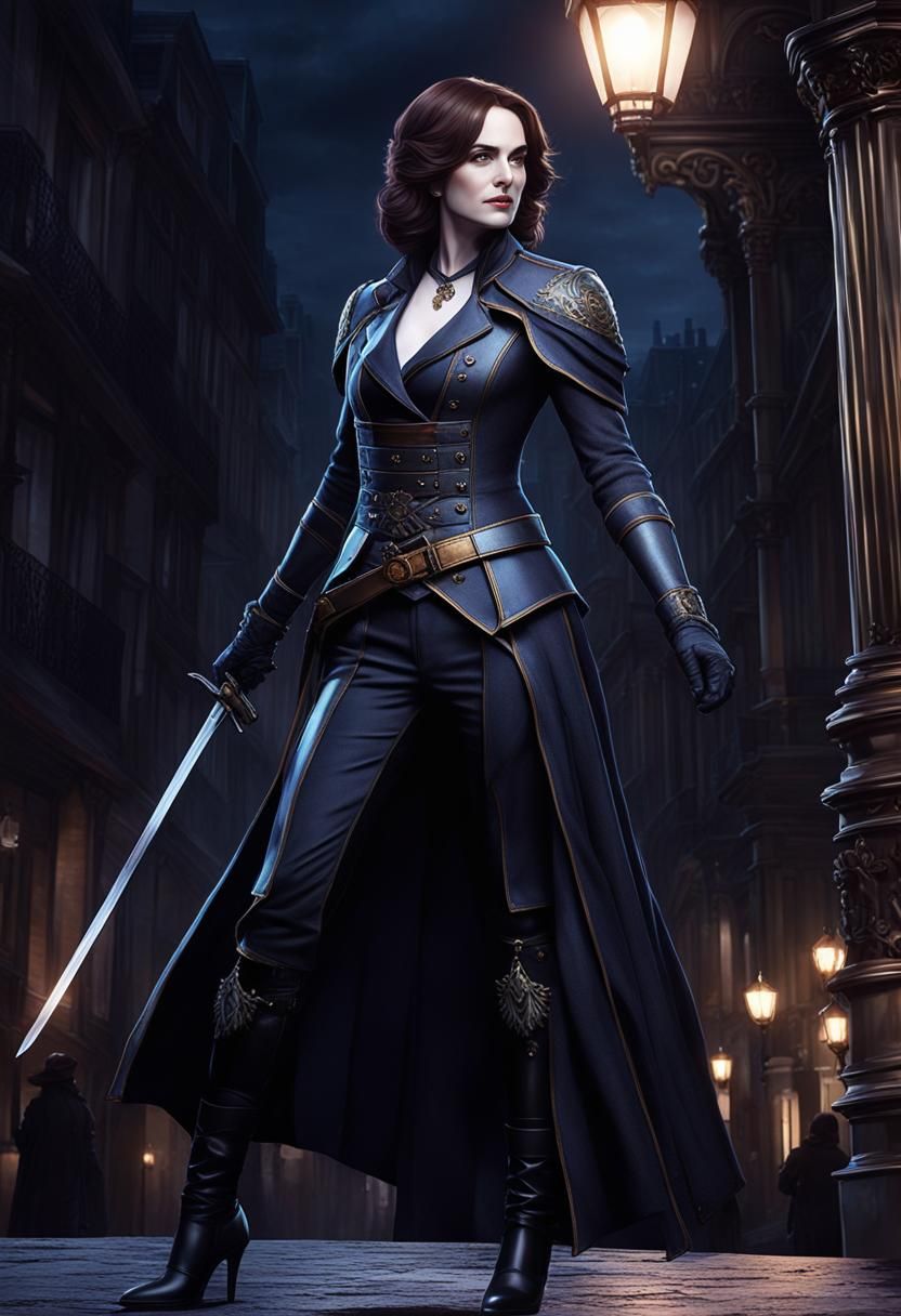 Julia Belmont in Gothic Paris: Ultrarealistic Portrait