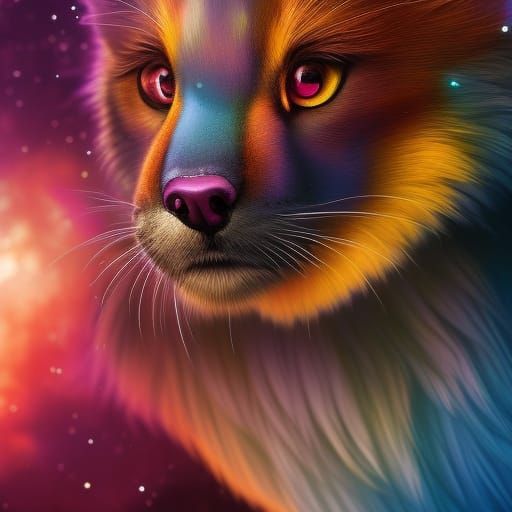 Dreamy Furry Anthro Humanoid in Detailed Matte Painting