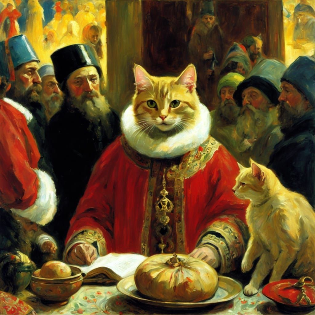 Orthodox Christmas Celebration with Feline Deacon in a Whims...