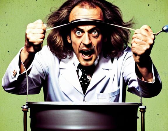 Mad Scientist Experiment: Retro Movie Poster Art