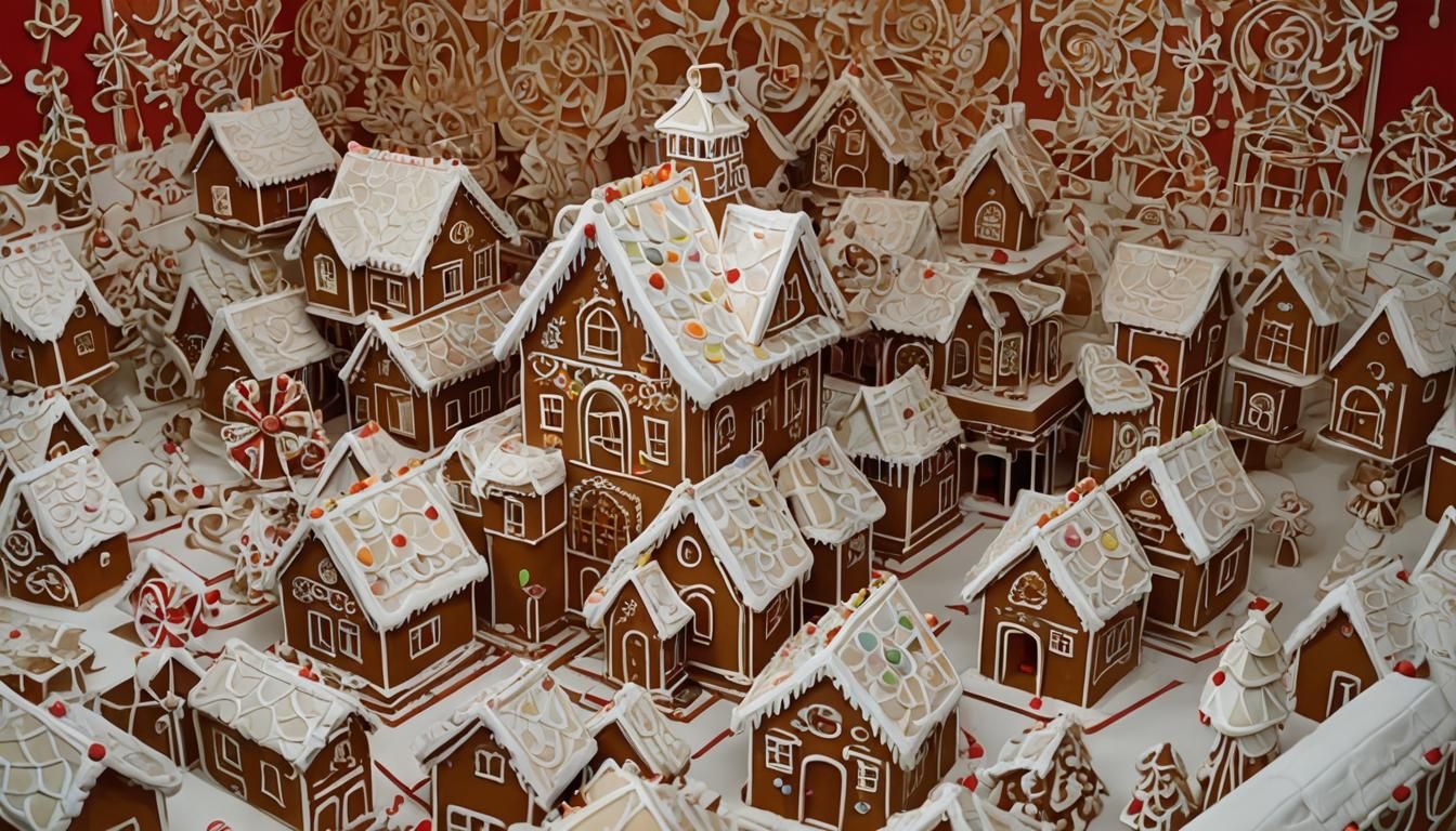 Ethereal Gingerbread House Interiors in Escher-Inspired Styl...