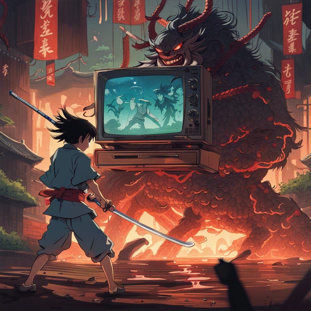 Samurai vs Demon in TV, Anime Key Visual