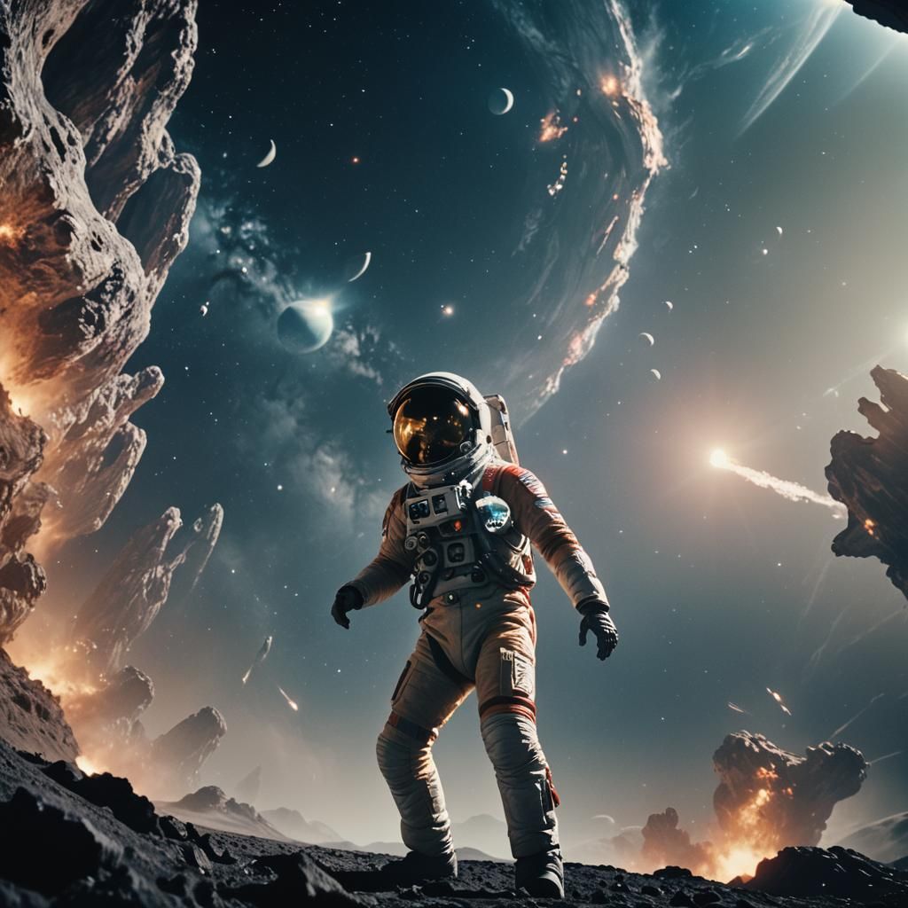 Epic Space Exploration Cinematic Film Still