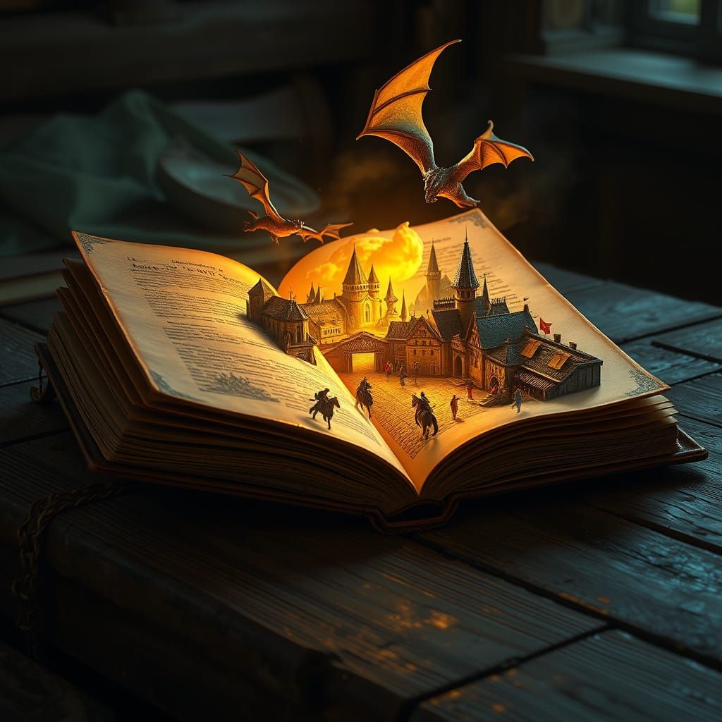 An old, leather-bound book