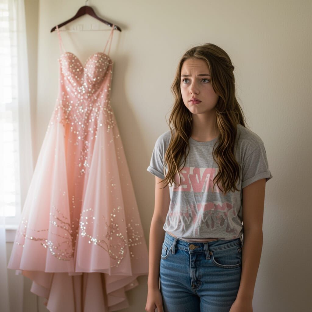 Frustrated Teenager and the Dream Prom Dress