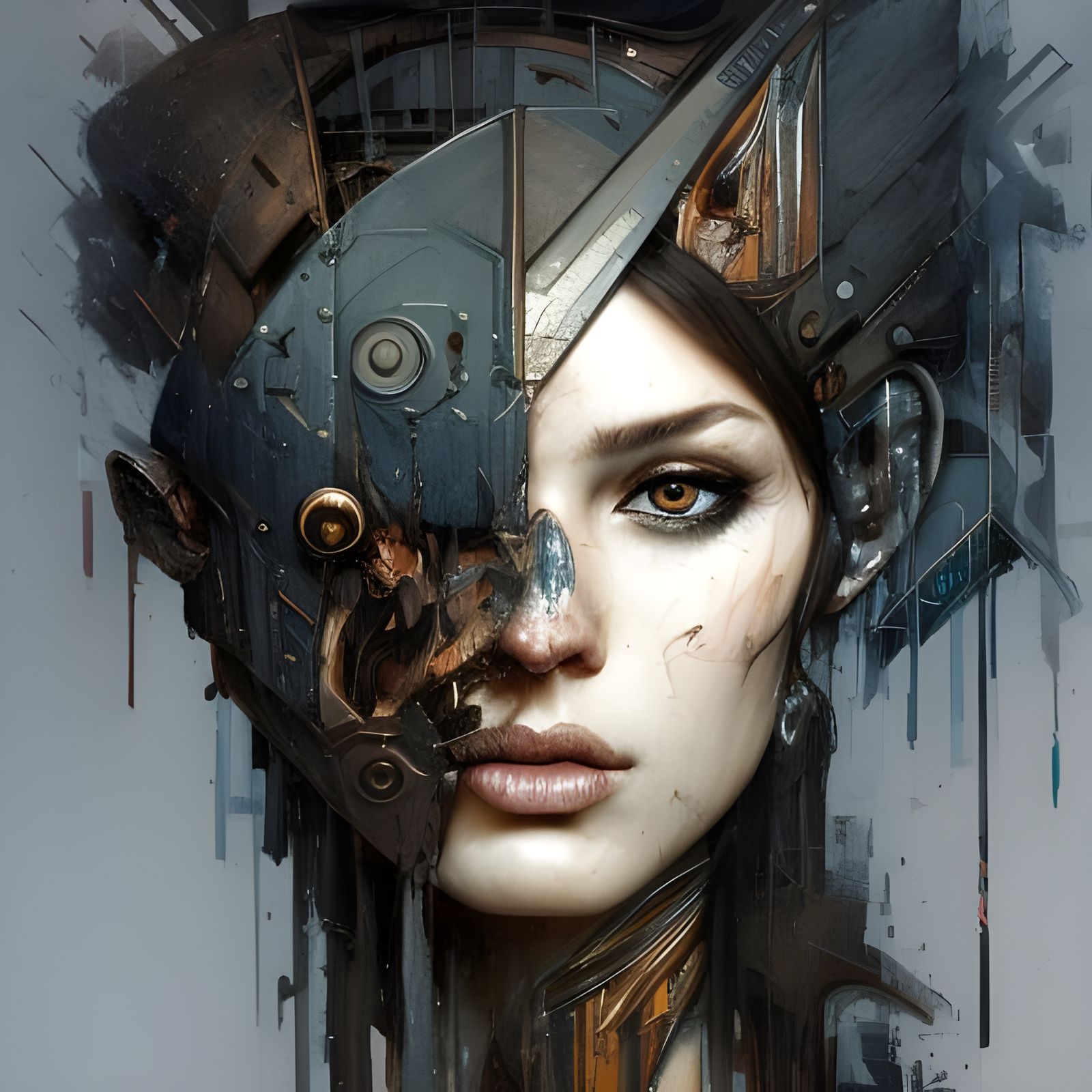 Berserker Portrait in Hyperdetailed Triadic Colors