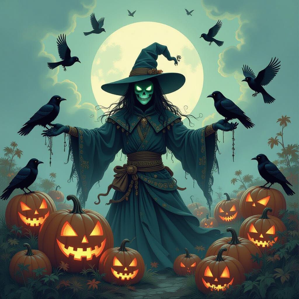 Nightmare Harvest Festival: Ethereal Scarecrow Scene