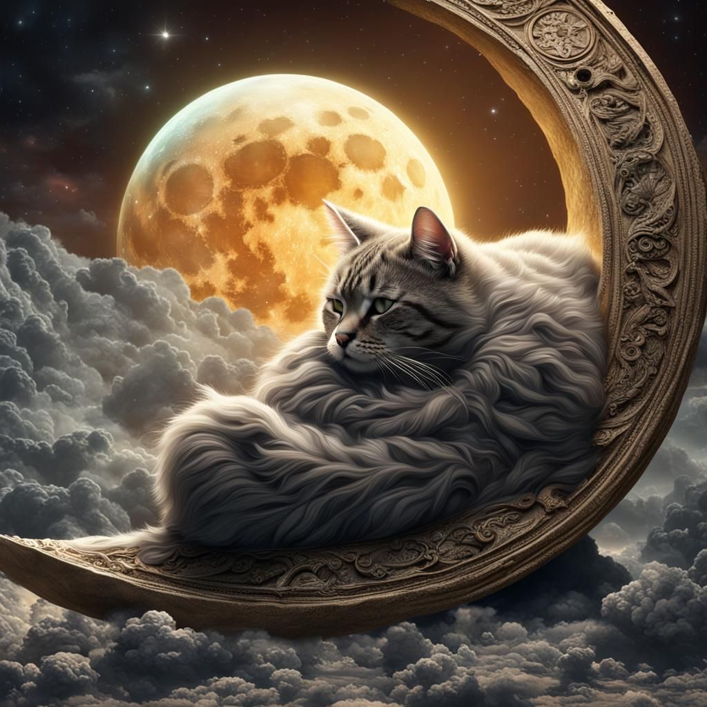 Cat Nap on the Moon: Digital Matte Painting
