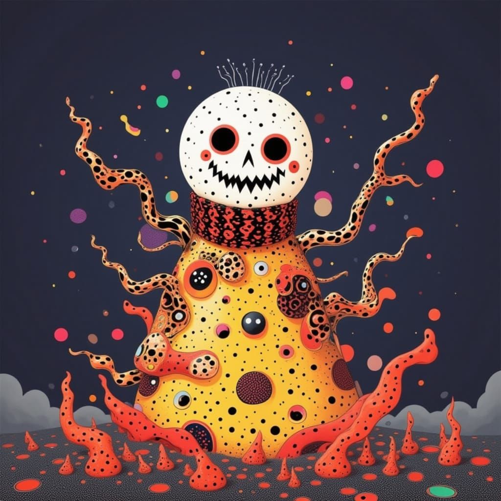 Happy Snowman in Lava Land