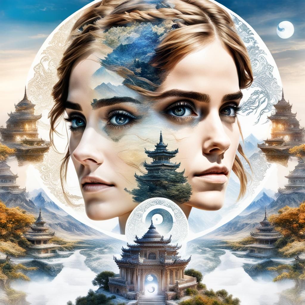 Double Exposure Beautiful Emma Watson Beauty