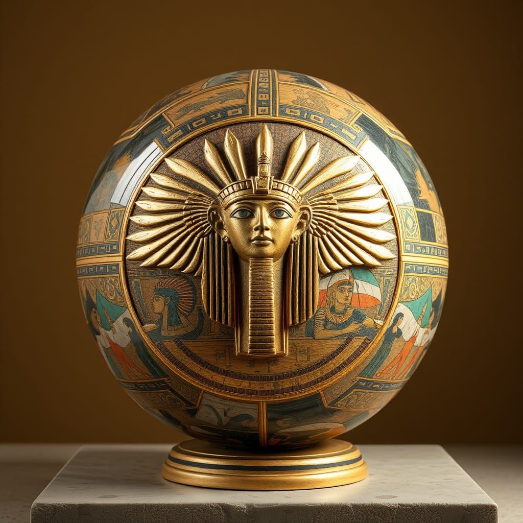 Golden Sphere of Ancient Egyptian Art