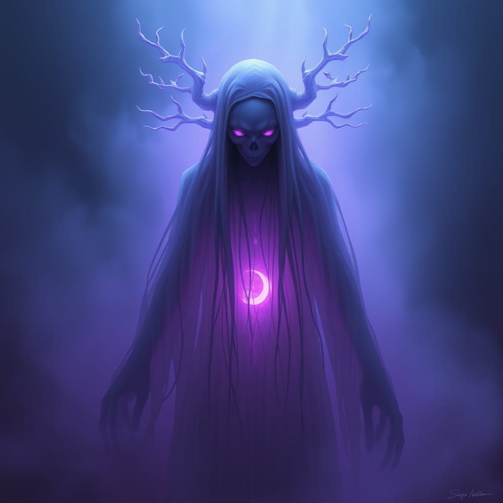 Ethereal Purple Entity in Dreamlike Surrealism