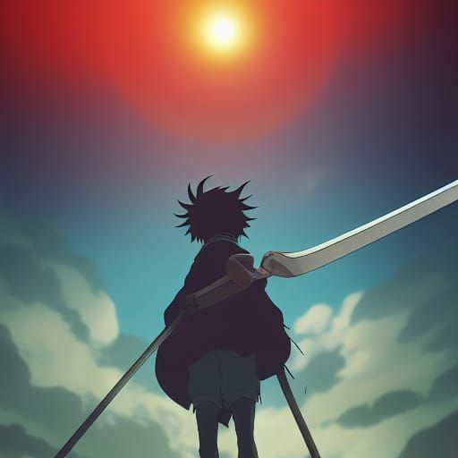 Demon Slayer: Anime Key Visual in Ghibli Style
