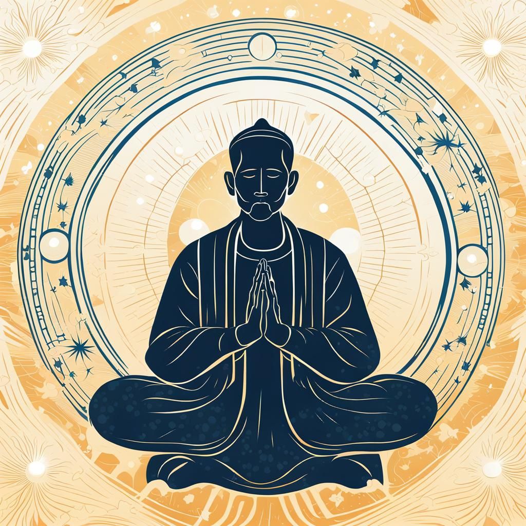 Minimalist Vector Art: Prayers for Divine Connection