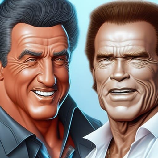 Sylvester Stallone and Arnold Schwarzenegger