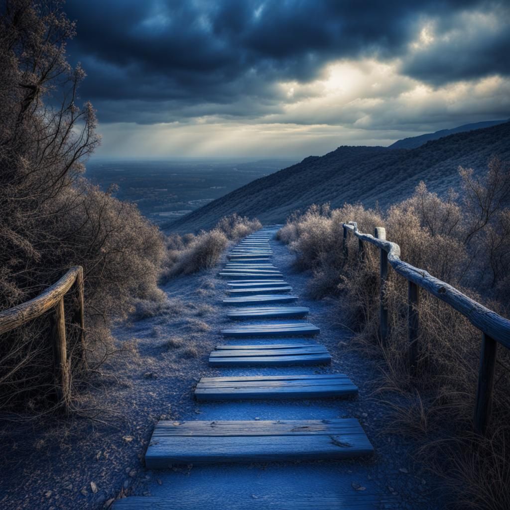 Intricate Path in High Definition Landscape