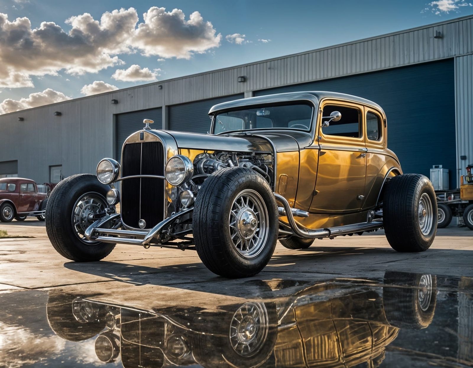 Stunning 1931 Ford Model A Hot Rod Sedan in Aircraft-Inspire...