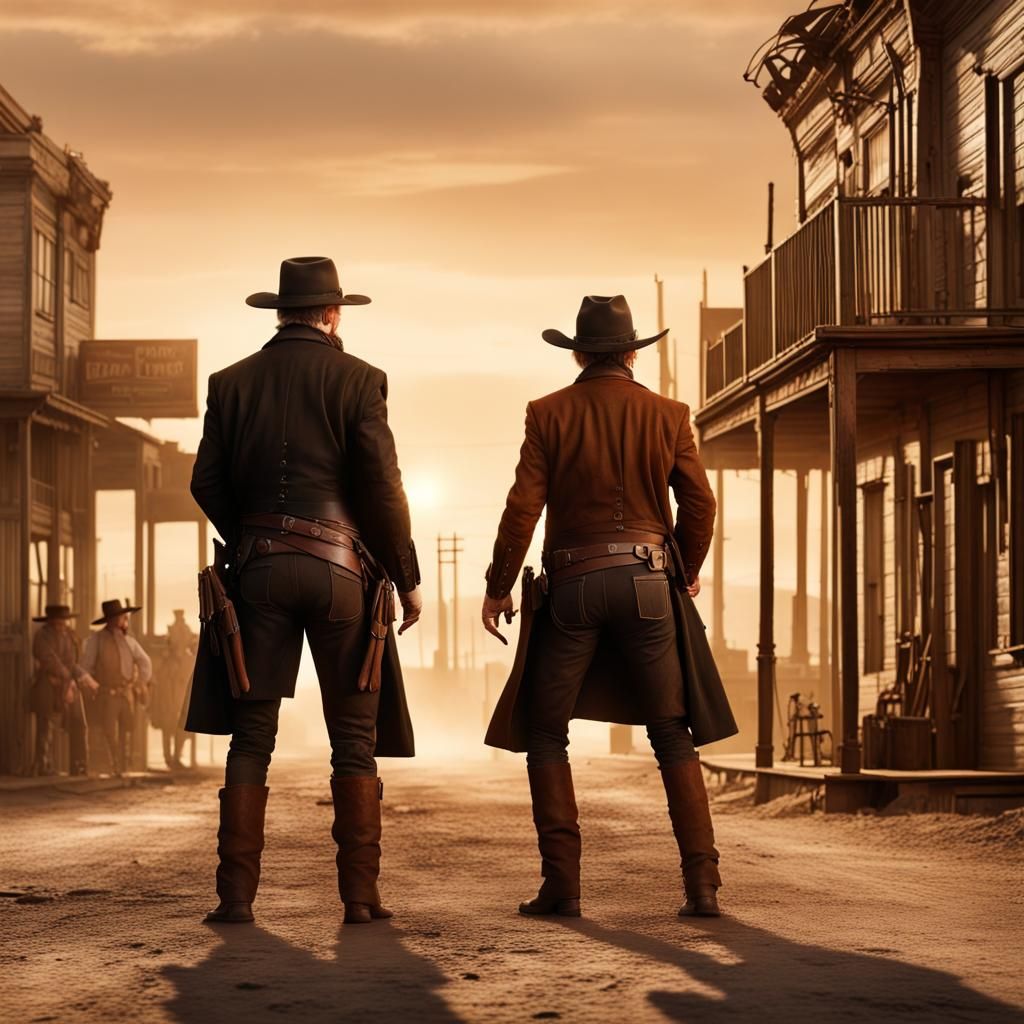 Wild West Duel at Dawn: Cowboy Showdown