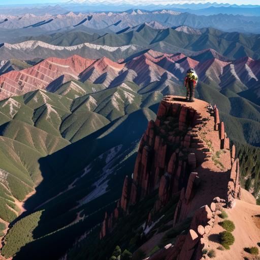 Birds-eye view of Pikes Peak, Colorado