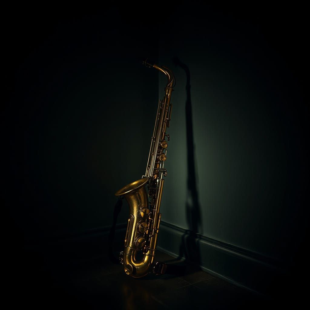 Saxophone in Warmth and Shadow