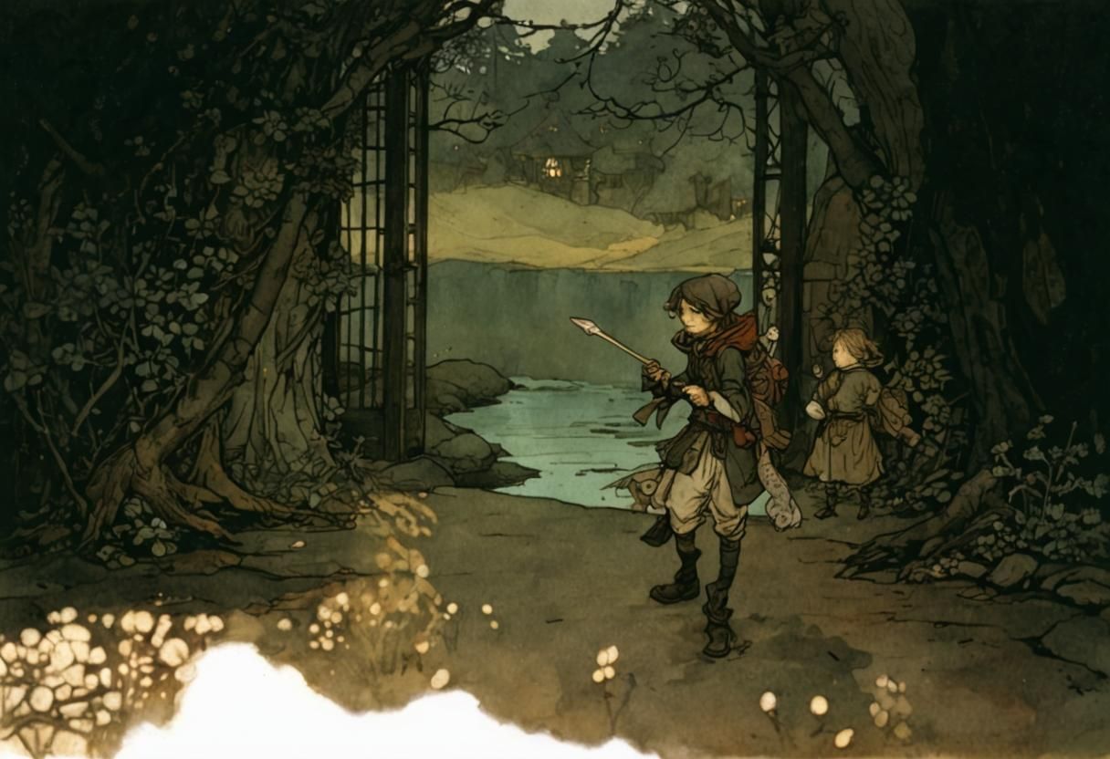 Intricate Entangled Illustration in a Detailed Style