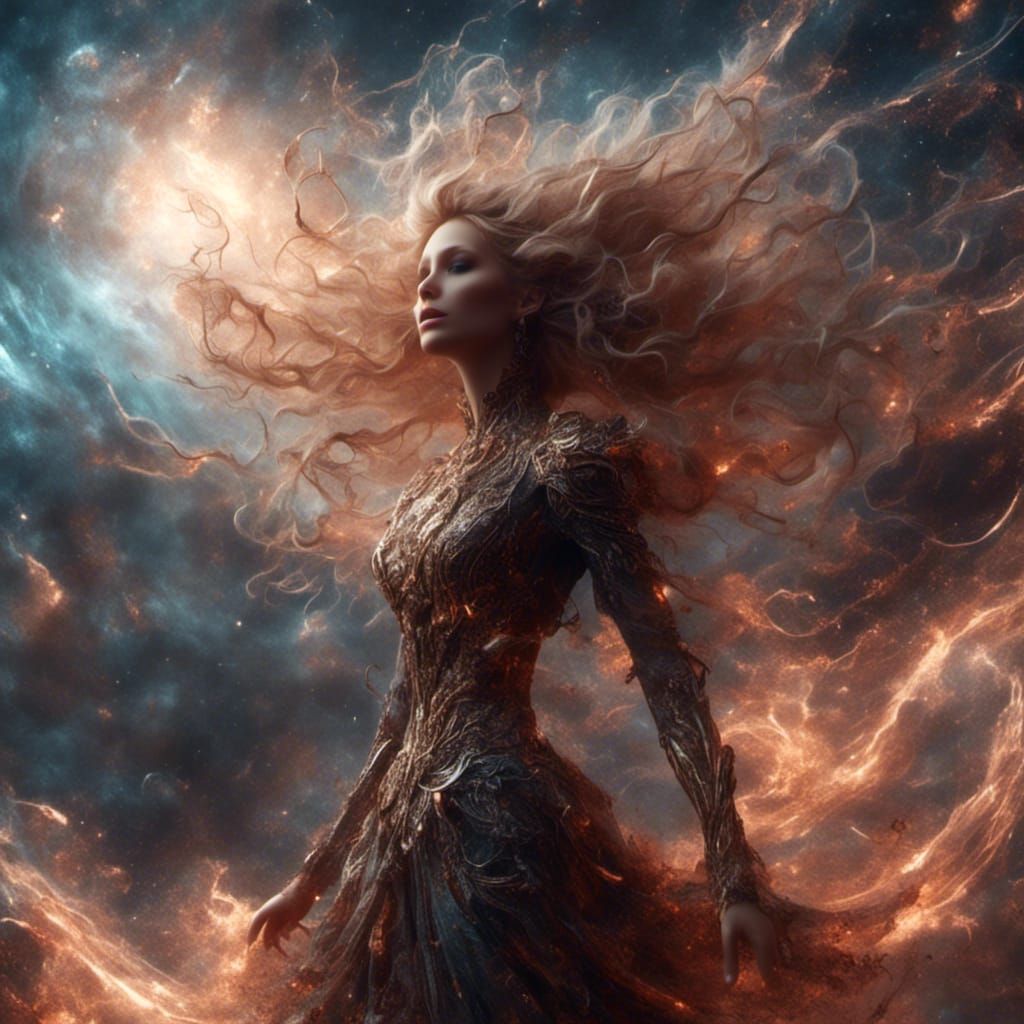 Goddess of Heavens in Cosmic Storm