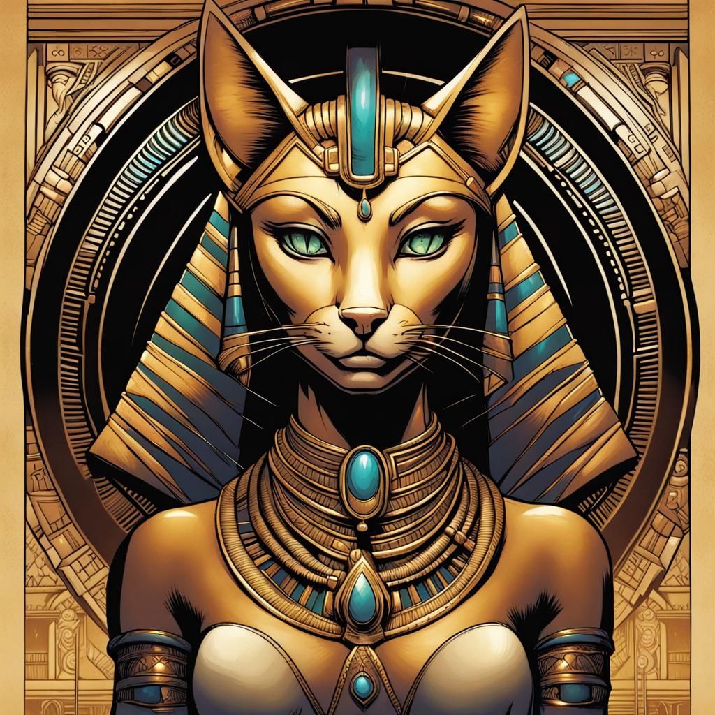 Bastet: Egyptian Cat Goddess in Comic Book Art