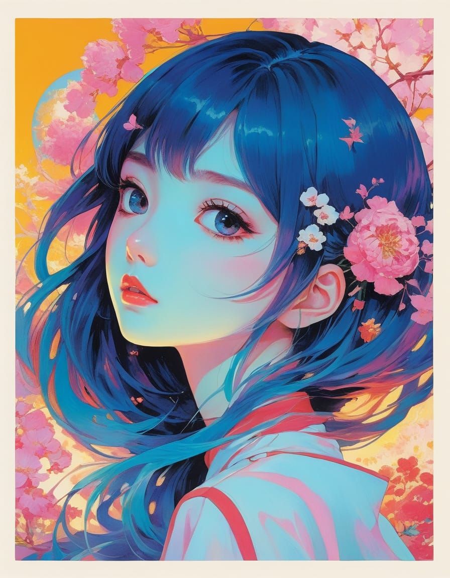 vibrant, dreamlike, impressionist style