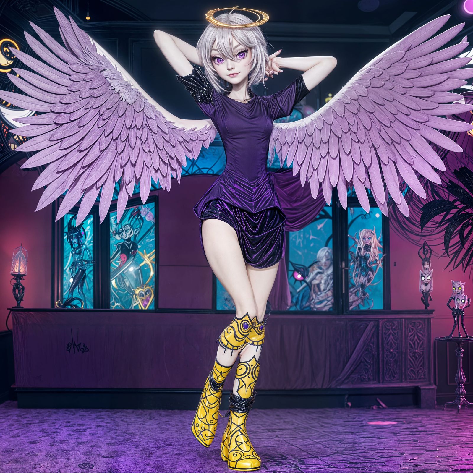 Hazbin Hotel Style Fallen Angel Sinner