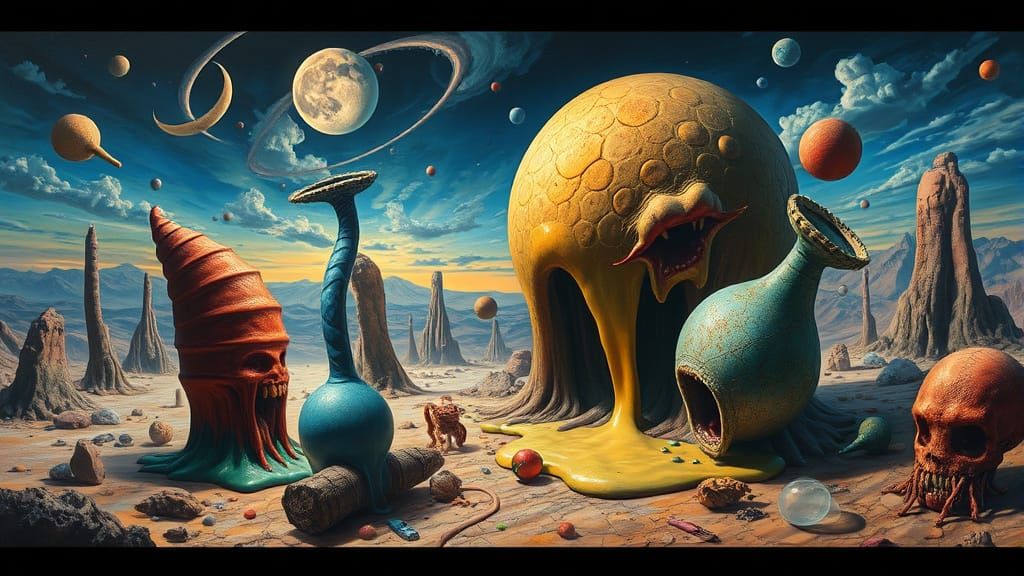 Surreal Dreamscapes: Elongated Reality in Distorted Perspect...