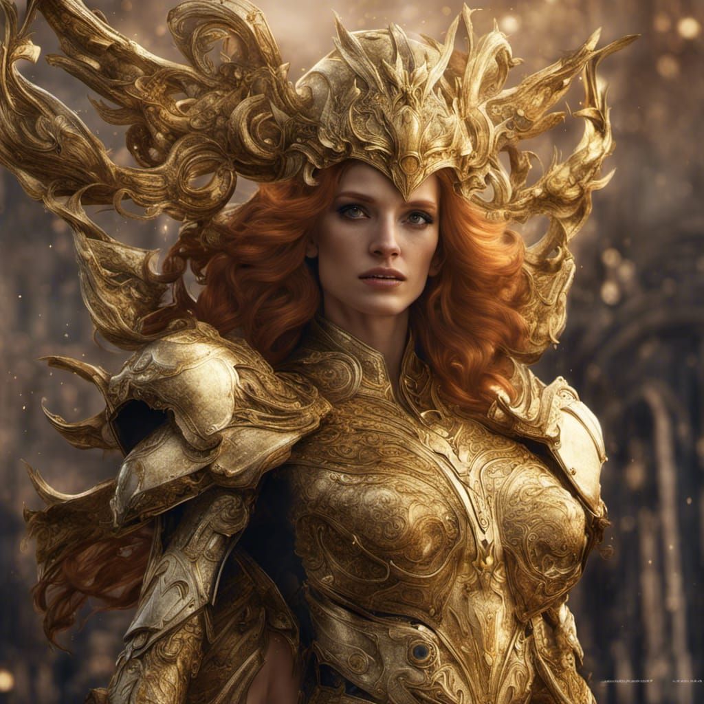 Jessica Chastain as Gold Saint of Cancer